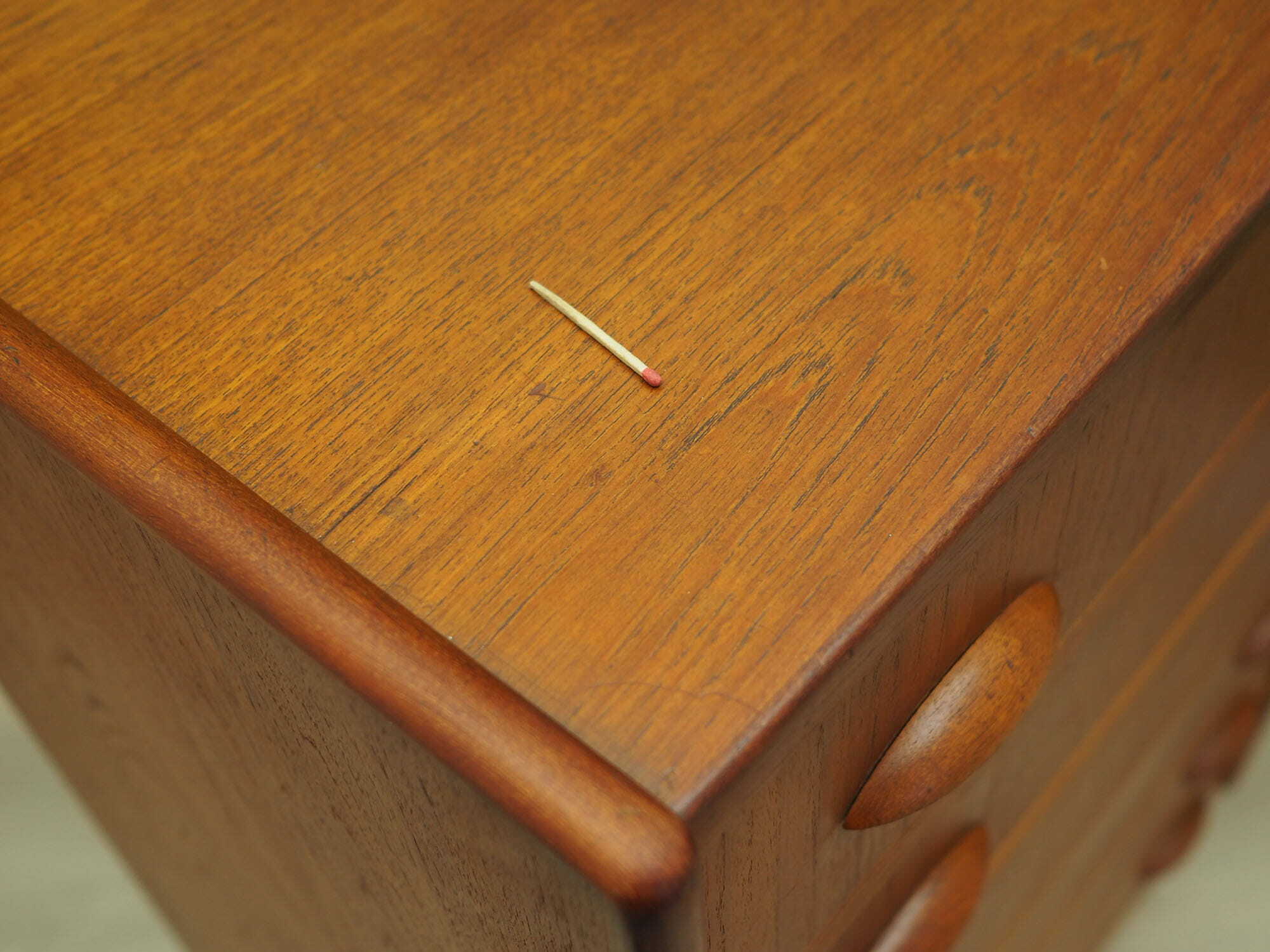 Vintage chest of drawers Teak wood Brown 1970s 8
