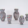 Ceramic Vase Set Multicolored 1960s 2