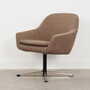 Vintage chair metal textile brown 1970s 1