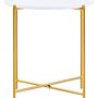 Trosa Round Side Table Iron White Gold 0