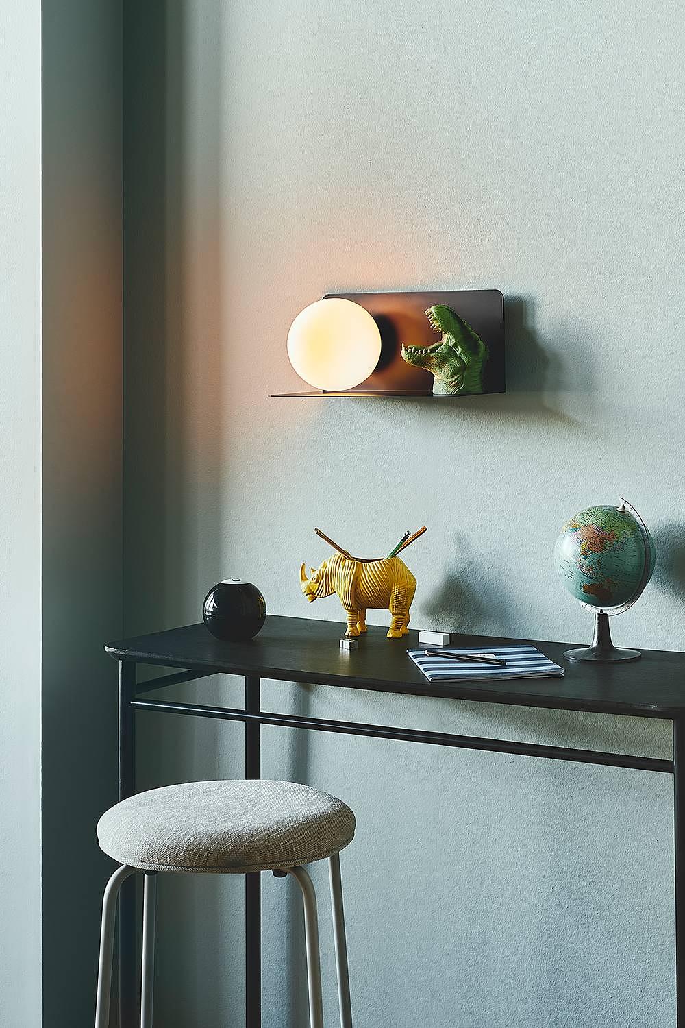 1-Flammig Wandleuchte Lillibeth Aluminium Schwarz 4