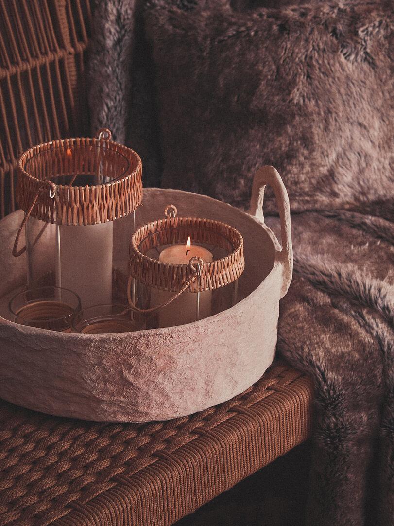 Bosie Lamina Mocha Ombre Rechteckiges Fellkissen
 8