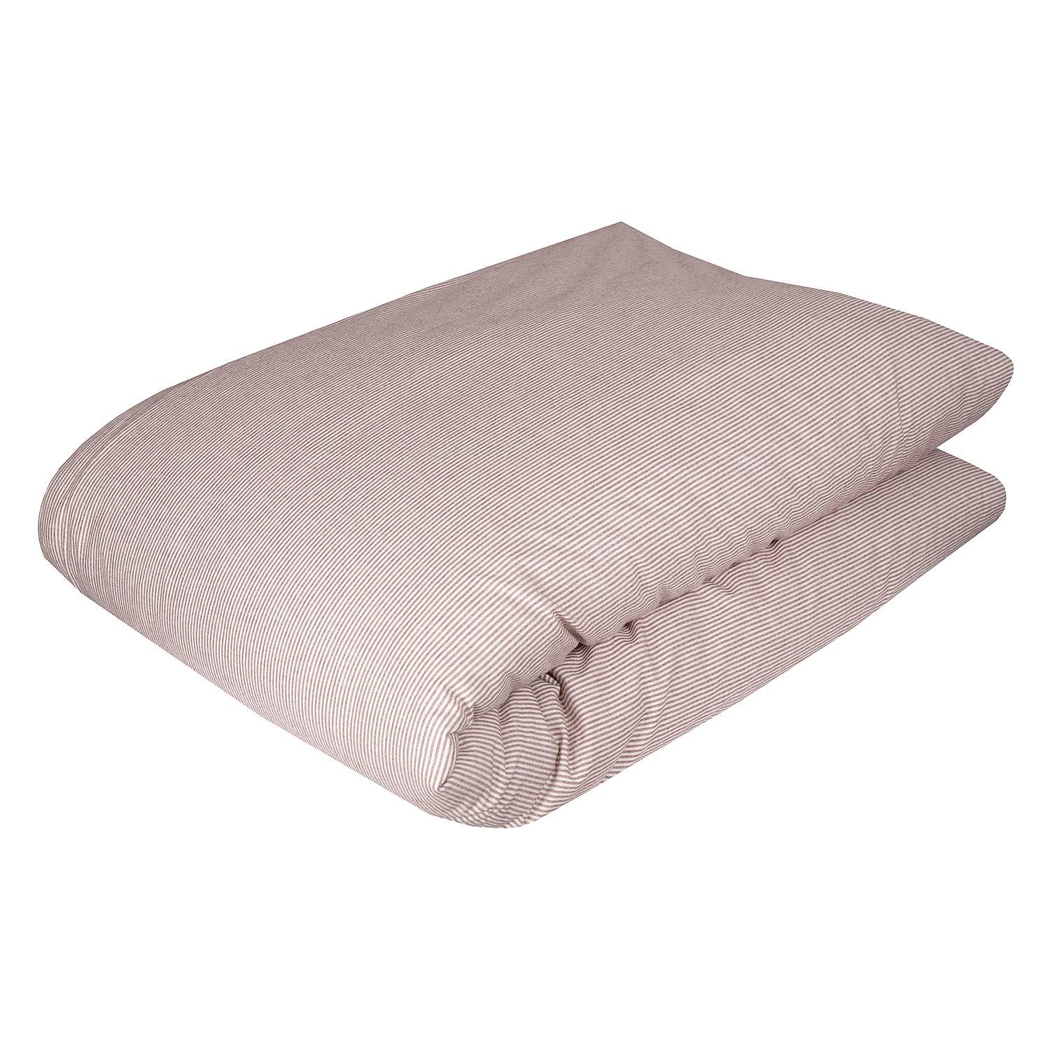 Bettwäsche Flanelle Baumwollstoff Rot 155 x 220 cm 4