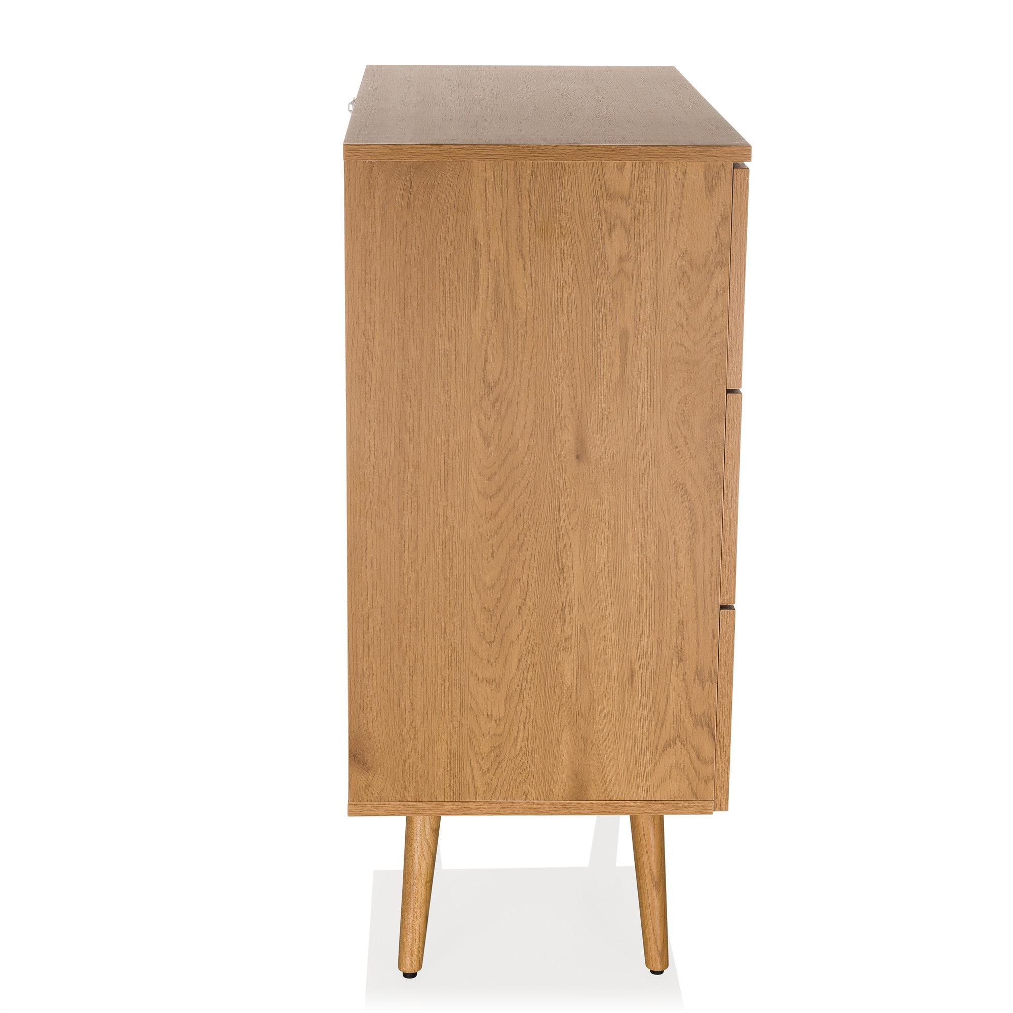 BOHEO K Chest of drawers 3 drawers Wood Oak-look 9