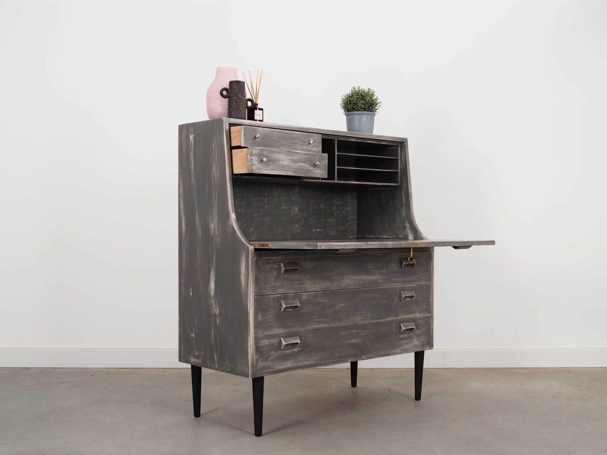 Secretary Wood Grey 1960s 6