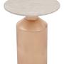 Amira White Marble Top Gold Base Beistelltisch
 4