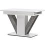 Disa  Dining table  MDF White/Grey 120/160×80 1