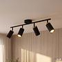 4-light ceiling lamp URS iron black brass 1