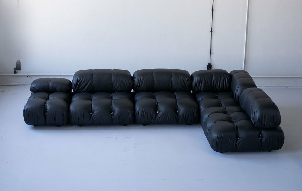 Vintage Mario Bellini Modulares Camaleonda Sofa Schwarz 1