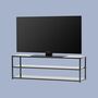 Lowboard und TV Bank Metall Schwarz  2