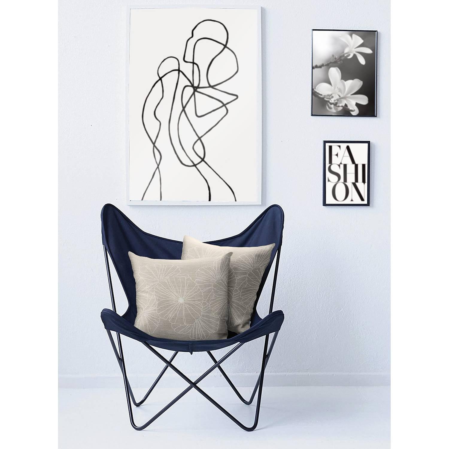 Dekokissen Baumwolle Beige 45x45cm 2