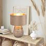 Table lamp Kiran 1-light velvet ceramic grey 2