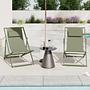 Deck chair Nivi set of 2 steel sage 1
