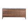 Sideboard walnut wood marble look 1