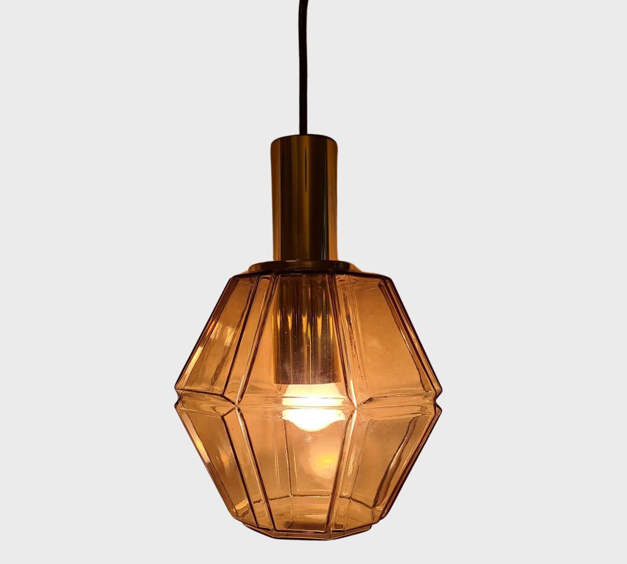 P292 4288 Pendant lamp glass brass gold 5