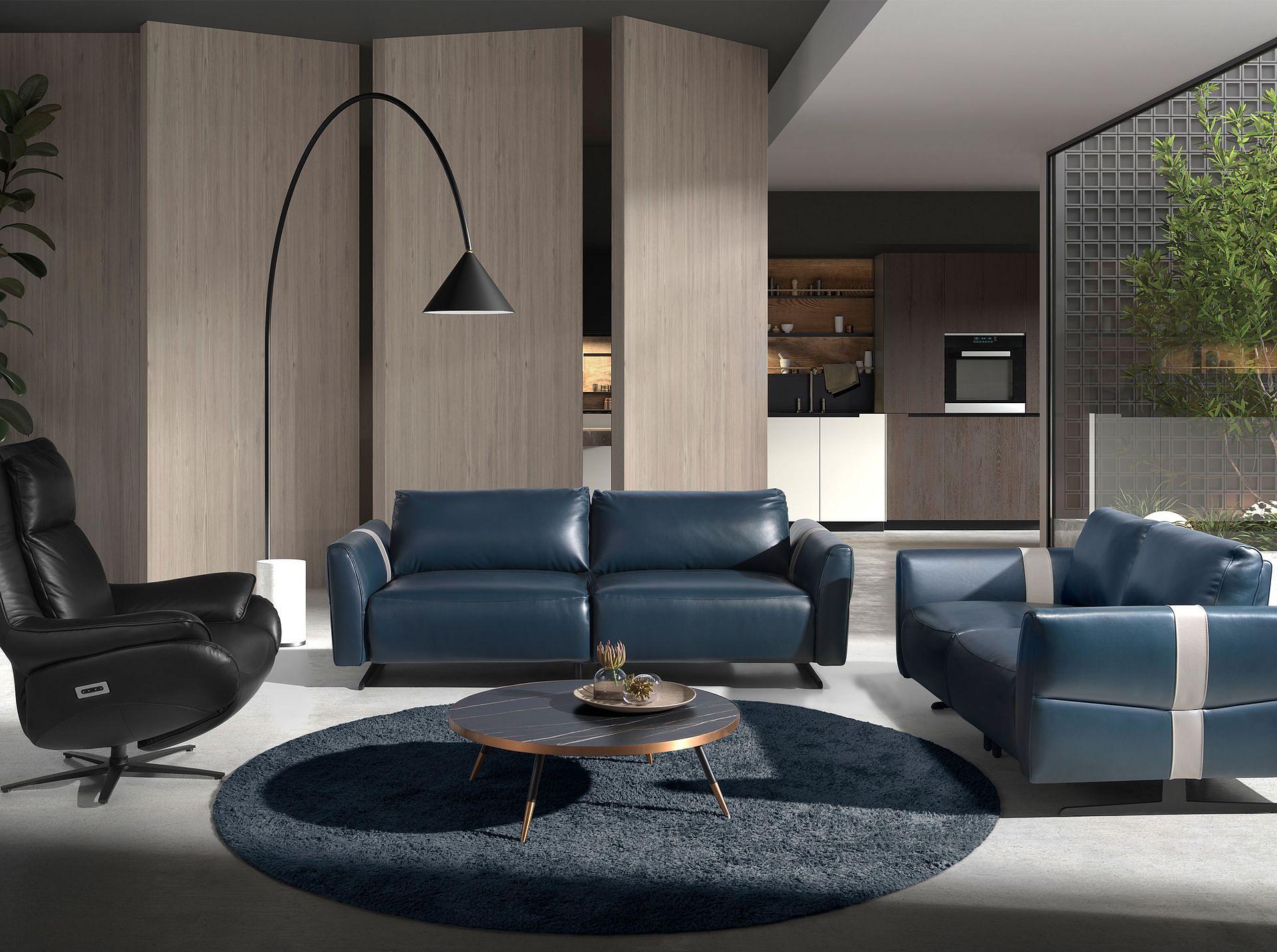 Runder Couchtisch Marmor Stahl 3