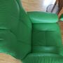 Sessel Leder Holz Grün 5
