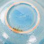 Decorative plate ceramic turquoise orange 1960s 5