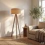 Floor lamp Lunix 1-light Solid Pine Terry Taupe 3