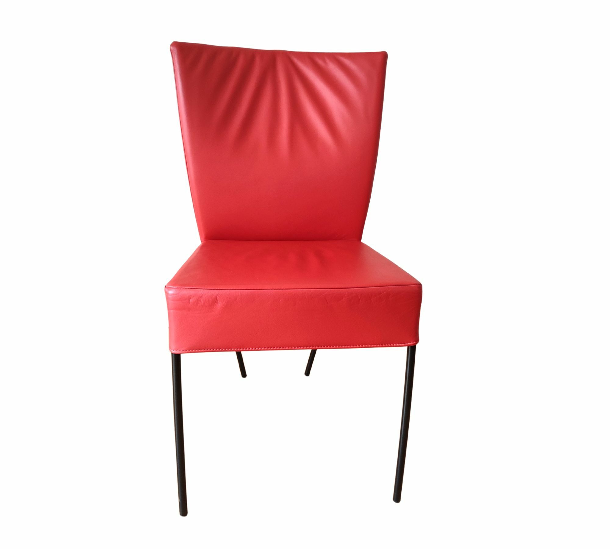 Montis Stuhl Spica Leder Stahl Rot 1