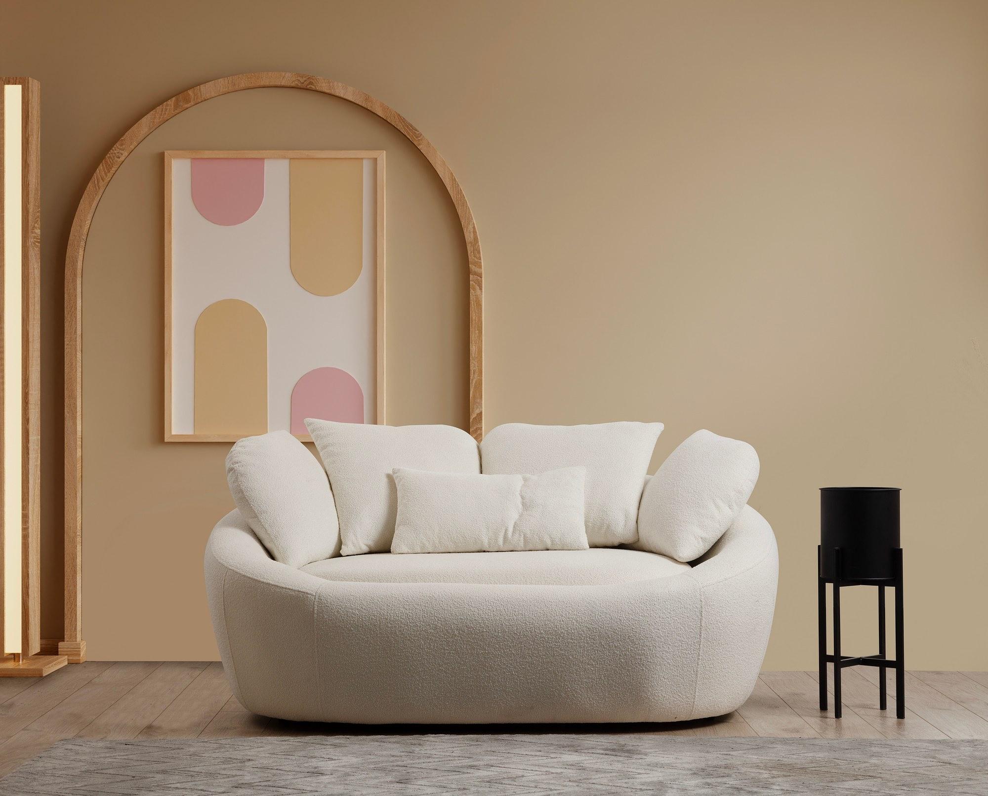 Midye 2-seater sofa Cream 0