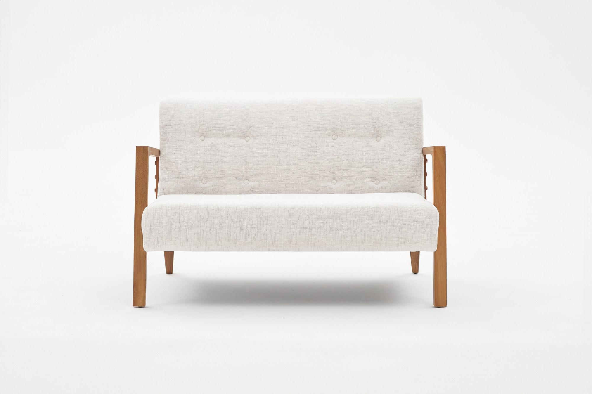 Kemer Sofa Buchenholz Cream 3