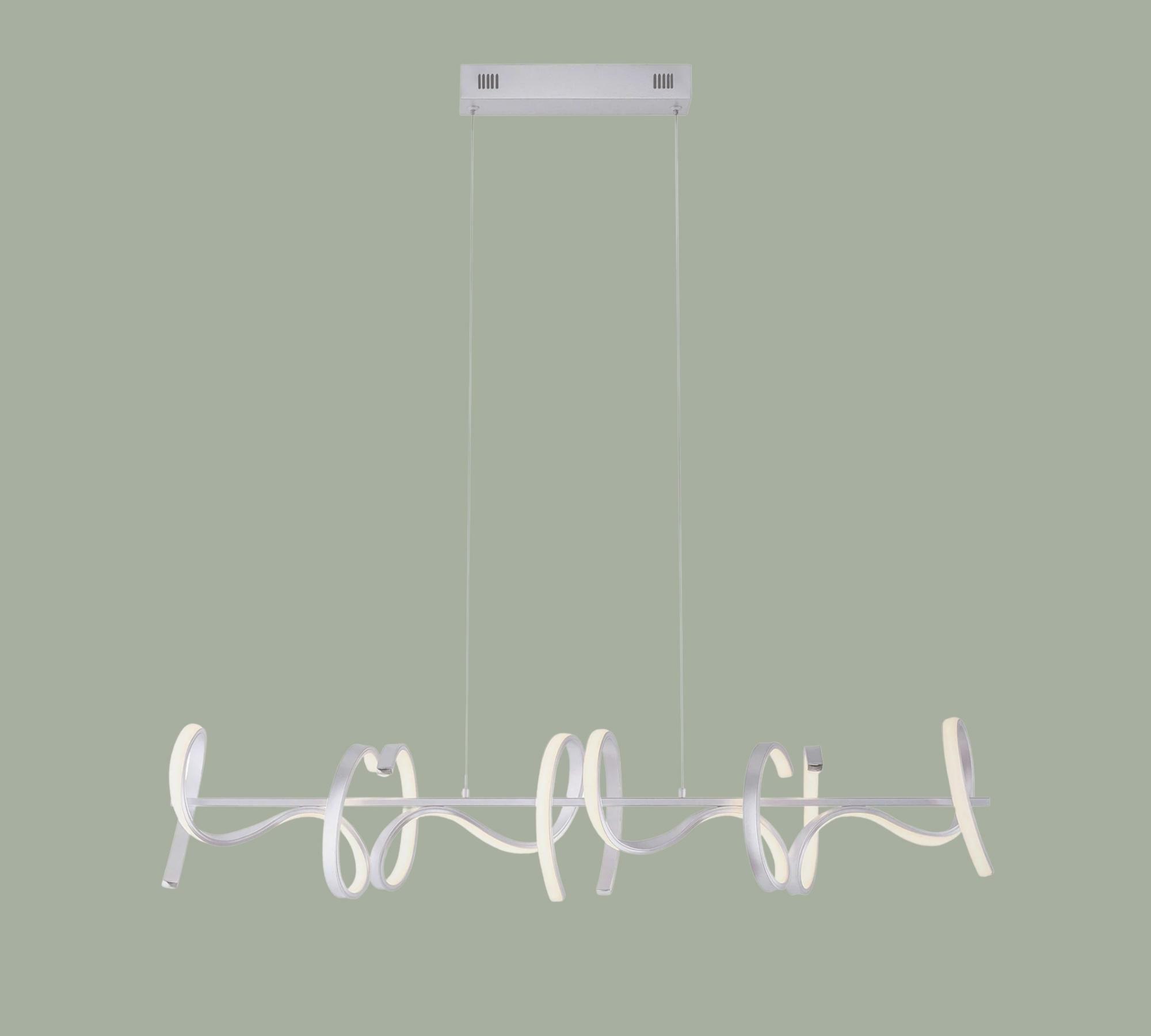 LED-Pendelleuchte Geschwungen Silber 1