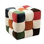 Pouf Patchwork Velluto Multicolore 3