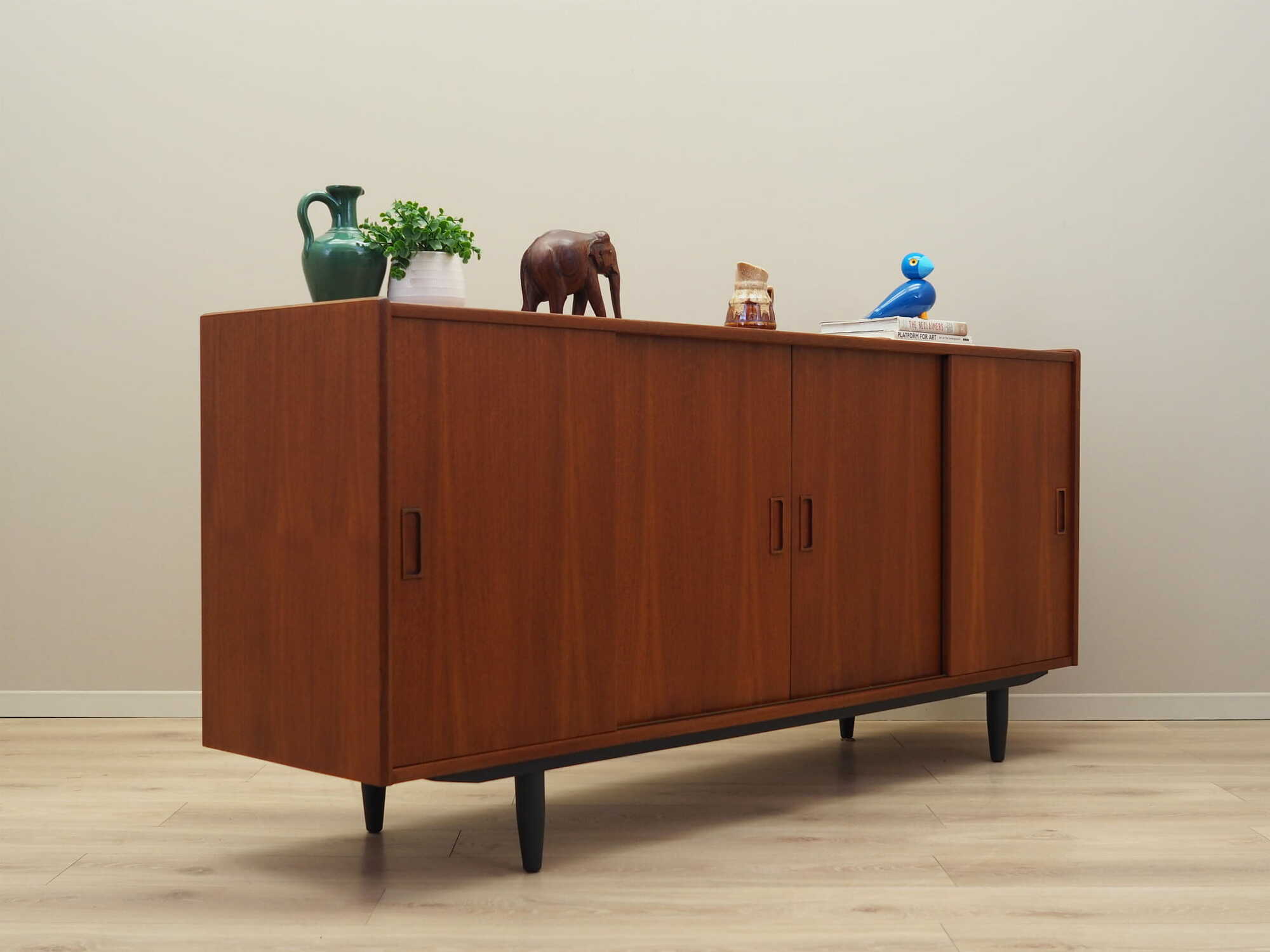 Vintage Sideboard Teakholz Braun 1970er Jahre 5