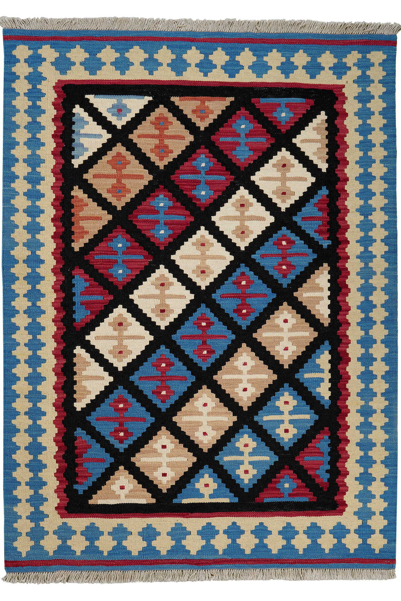 Kilim Gashgai Teppich Mehrfarbig 0