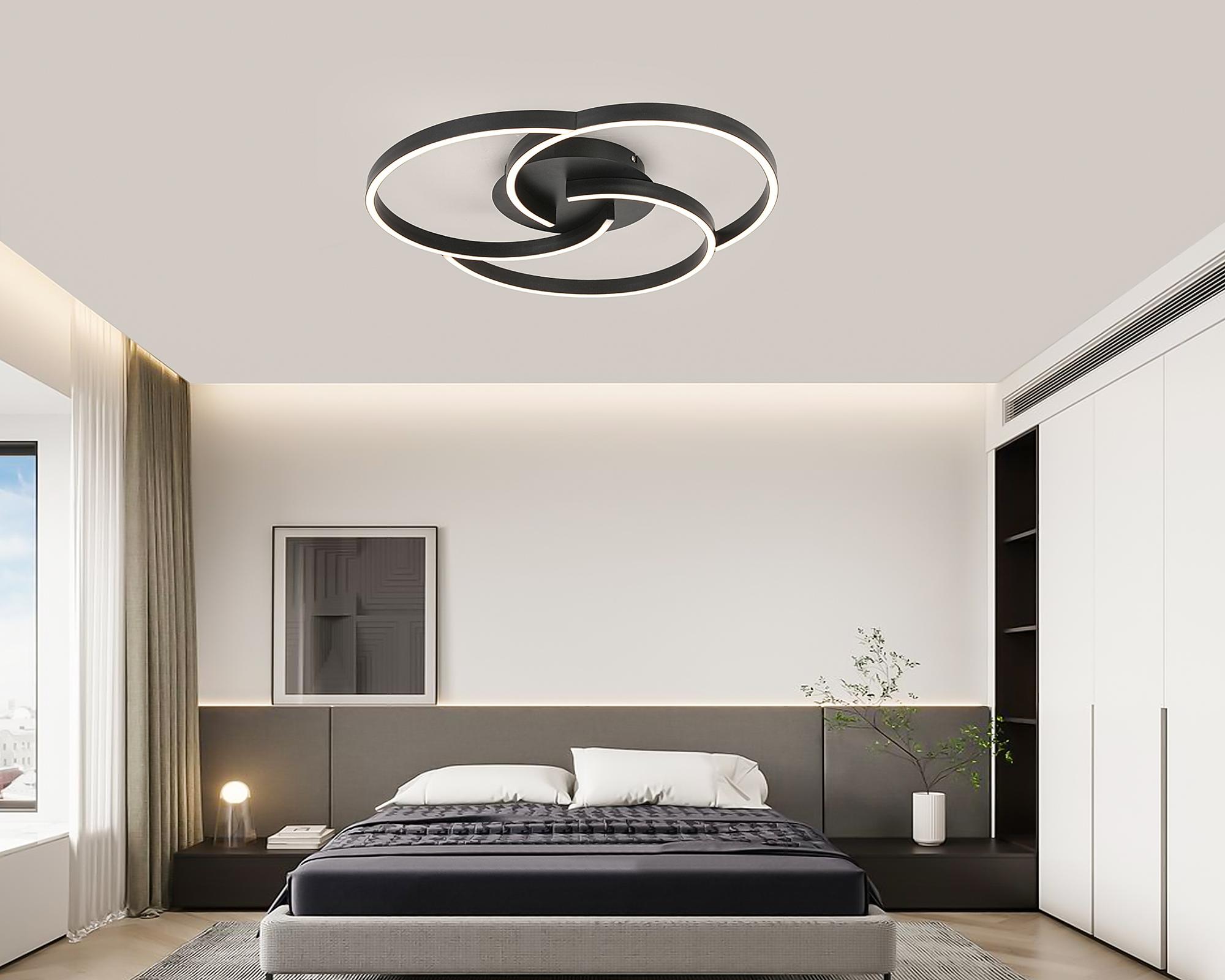 Kerstin LED-Deckenleuchte Schwarz 3