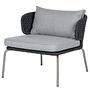 Desha Garten-Loungesessel Polyester Edelstahl Schwarzgrau 0