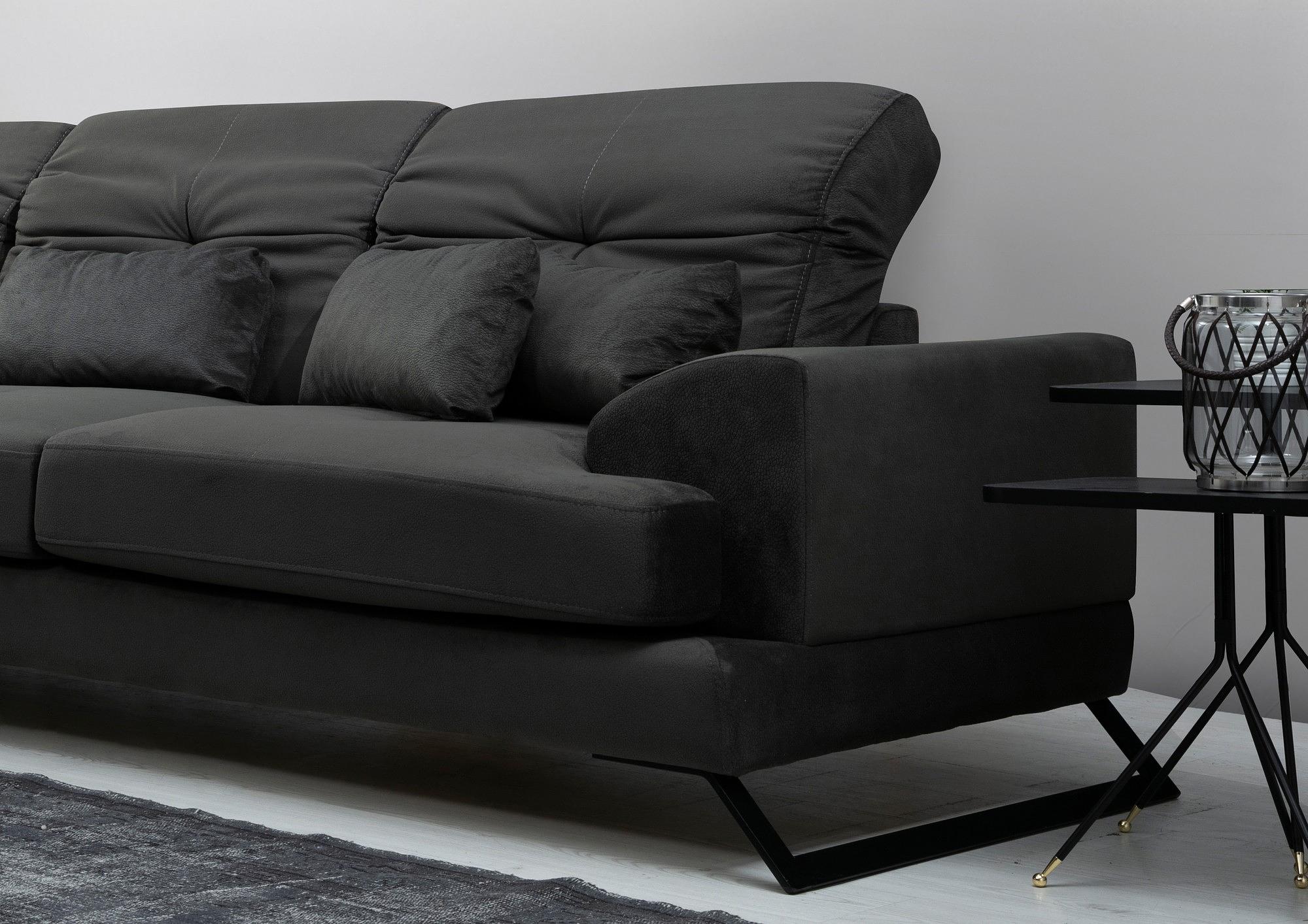 Frido Links Ecksofa Anthracite 5