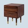 Nachtkommode Massivholz Akazienbraun 0