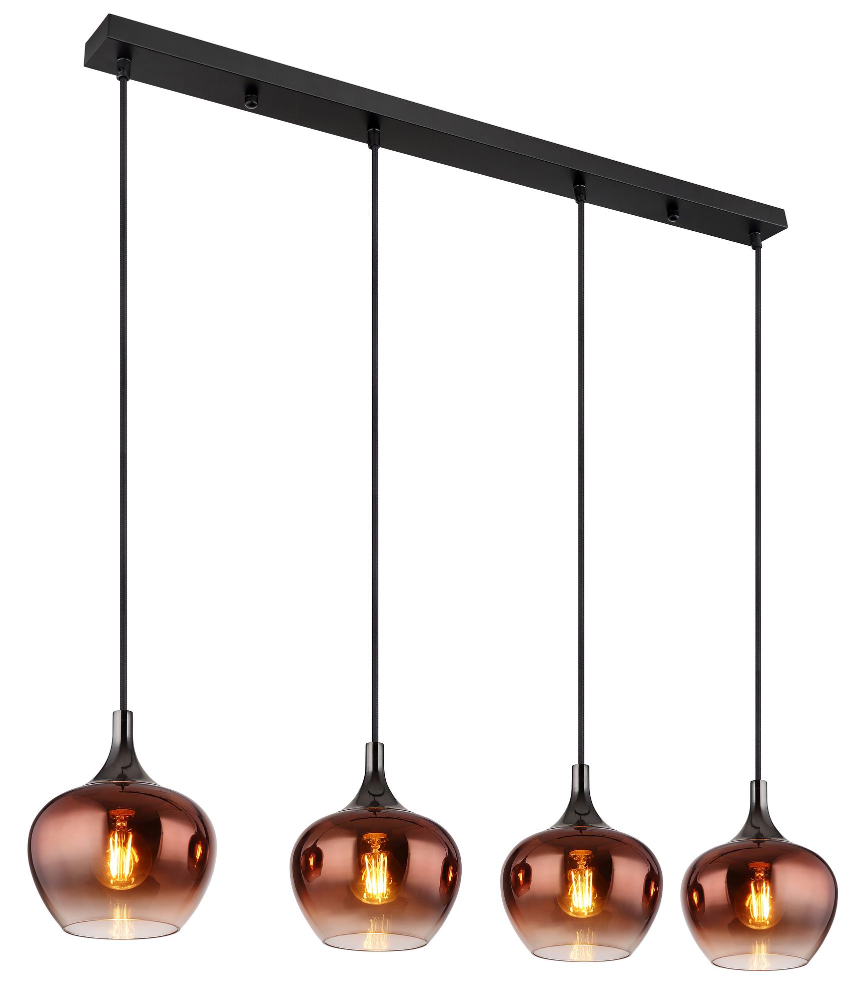 Maxy Typ F Pendelleuchte Farbglas Schwarz 4