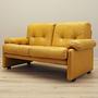 2-seater sofa Leather Yellow 1960s 2