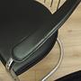 4x Dining chair leather metal 1980s 8
