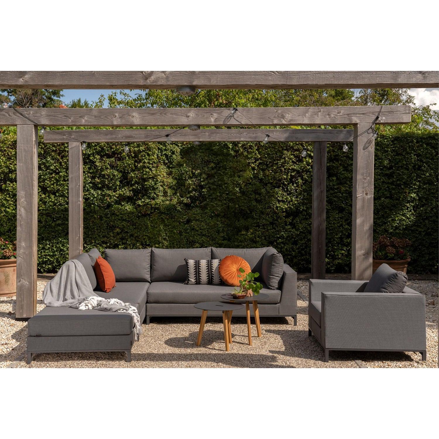 Sicilie Garten Armlehnessel Dunkelgrau 1