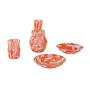 Glass object set Orange 1970s 0
