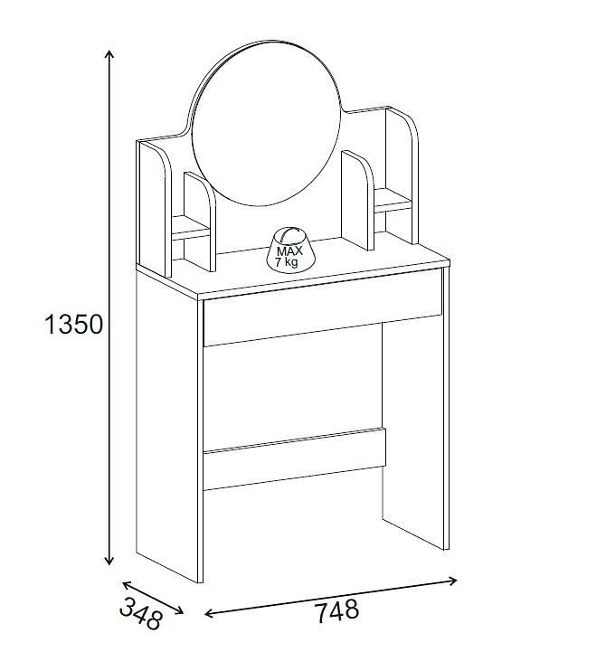 Idis Dressing Table White 4