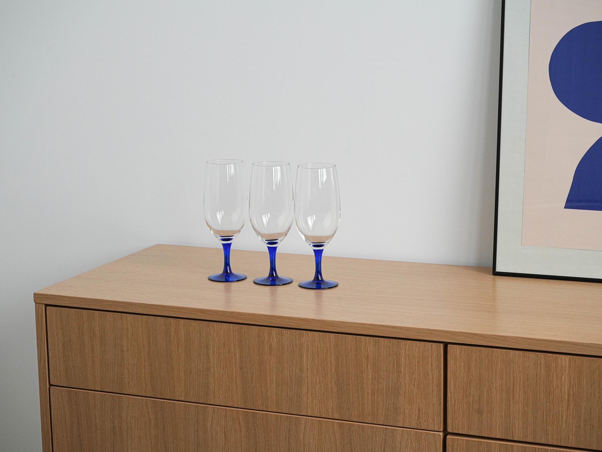3x Gläser Blau 1