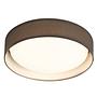 Gianna LED ceiling light 1-light mixed fabric steel brown 0