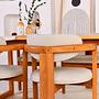 Cheri Dining Table Set 5-pc. Nubuck Leather Light Grey 6