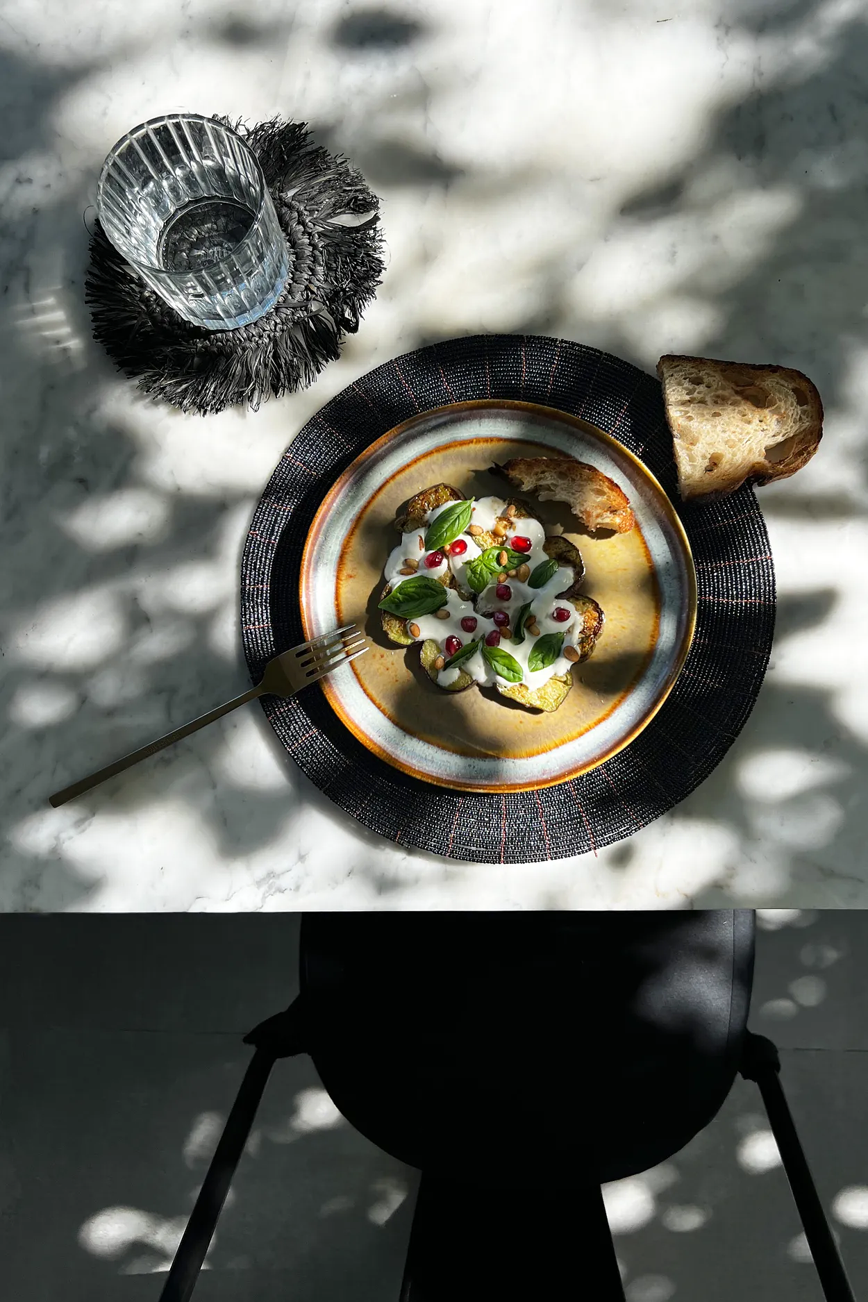 Beaded Tovaglietta Nera 2