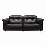 2-Sitzer Sofa Leder Dunkelbraun 1970er Jahre 0