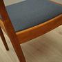 6x Vintage Stuhl Teakholz Textil Braun 1970er Jahre 14