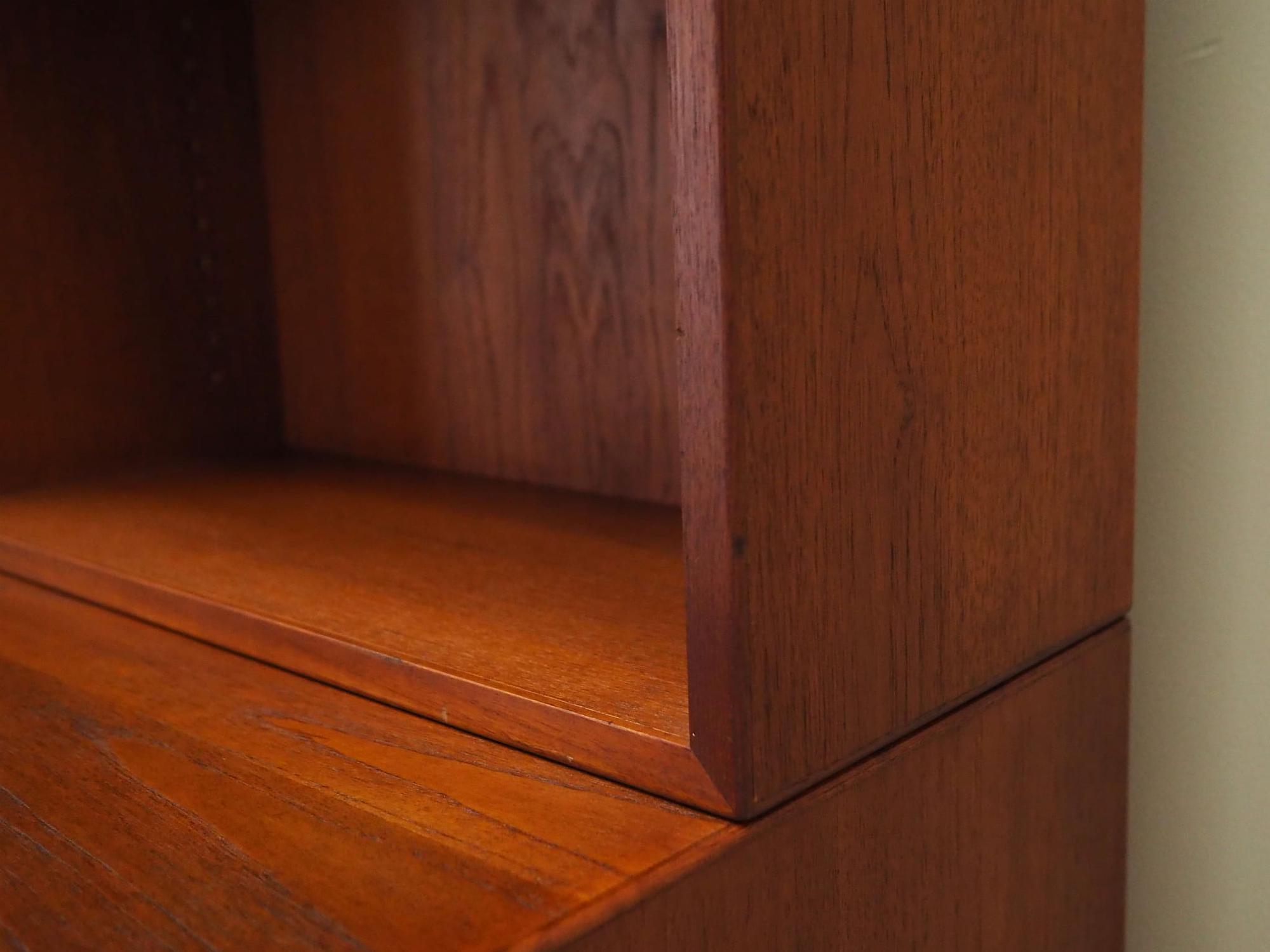 Vintage Bookshelf Teak Brown 1960s 13
