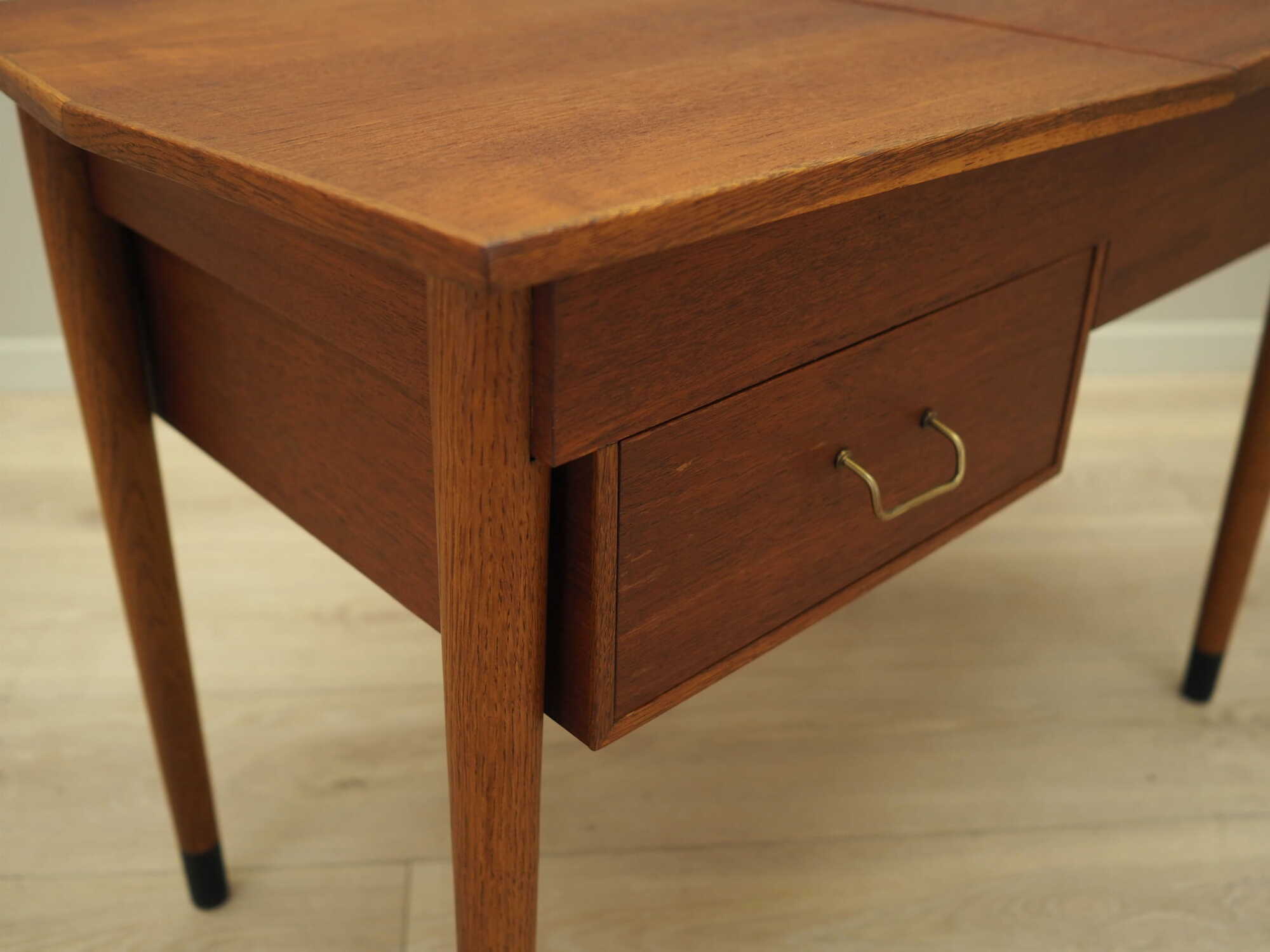 Vintage sewing table teak brown 1960s 9