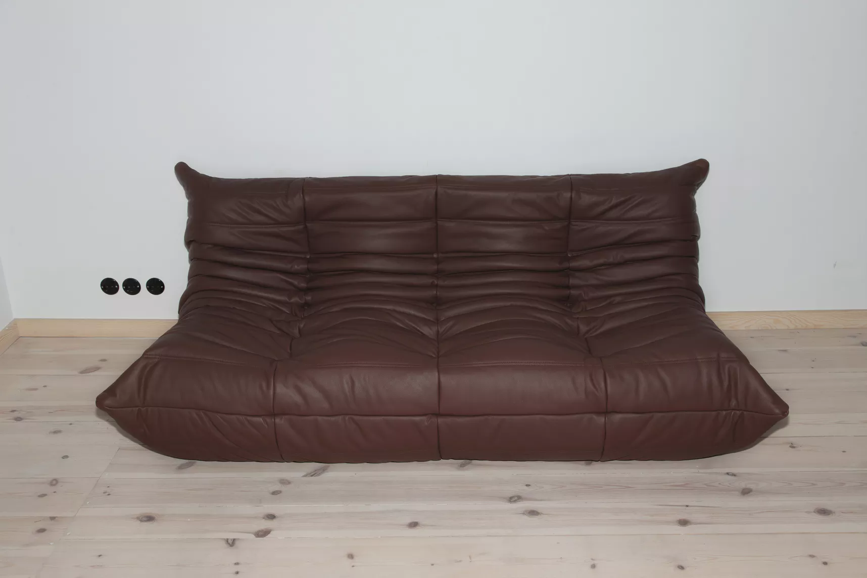 Togo Lounge Set 4 pezzi pelle Madras marrone 1