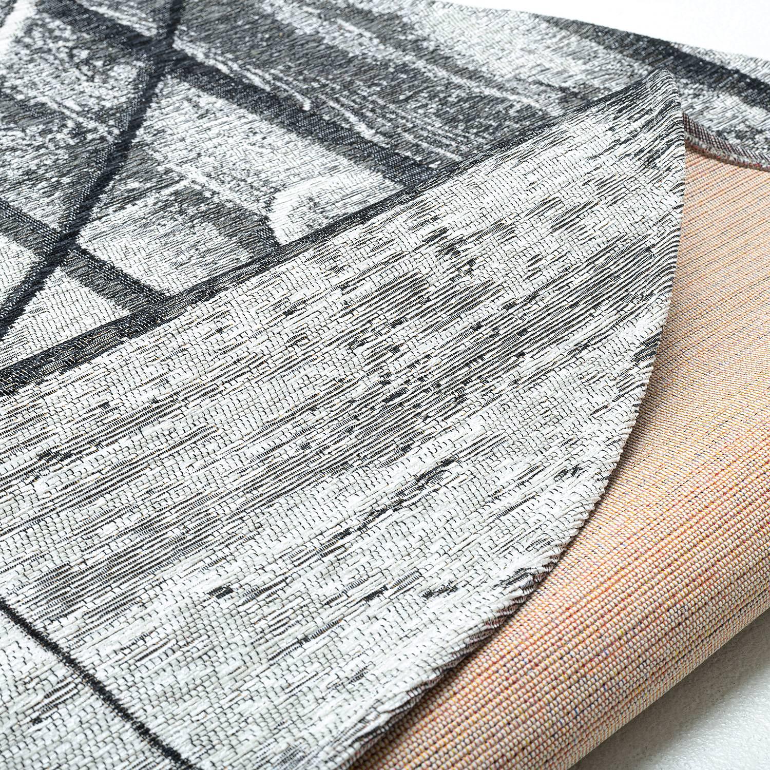 Kurzflorteppich Keitum 010 II Baumwolle Grau 100x100 1